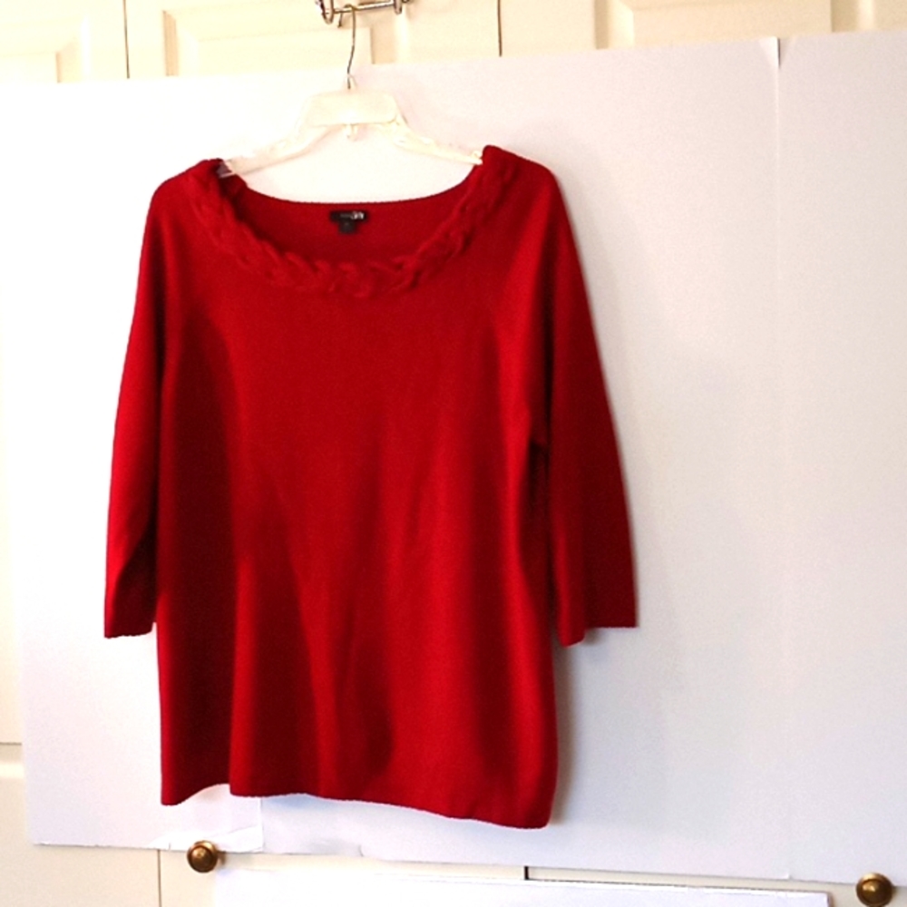 East 5th Women's Sweater - Plus Size (2X) - Red - Acrylic